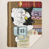 コーヒータキシードおもしろい猫 シェルパブランケット (正面)