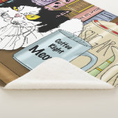 コーヒータキシードおもしろい猫 シェルパブランケット (3/4)