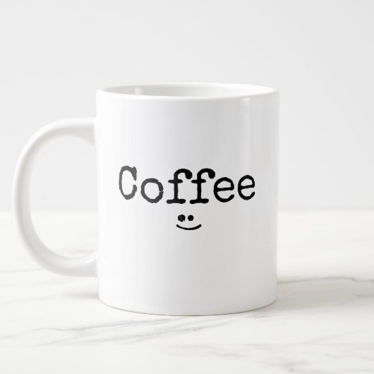 コーヒータザデパンチャナティポグラフィアネグラ ジャンボコーヒーマグカップ (左)