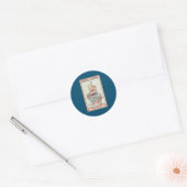 コーヒータロットカードコーヒー愛好家カフェイン ラウンドシール (封筒)