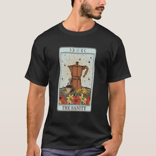 コーヒータロットカードザサニティ Tシャツ (正面)