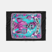 コーヒータロットカード精神障害が完全に冷たい フリースブランケット (正面(横))