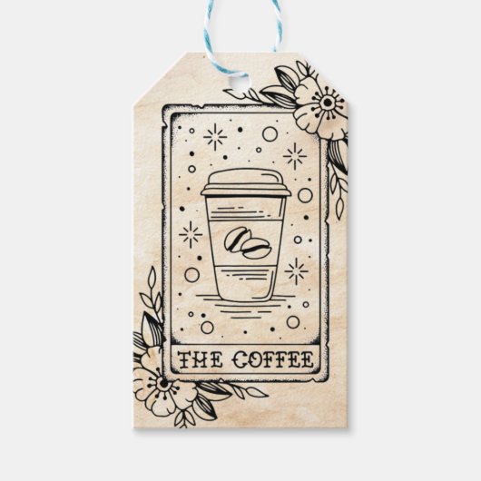 コーヒータロットカード ギフトタグ (正面)