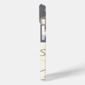 コーヒーチェックの格子点の落書きストライプパターン Case-Mate iPhoneケース (裏面 / 左)