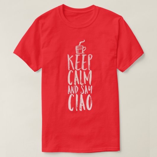 コーヒーチャオイタリア Tシャツ (デザイン正面)