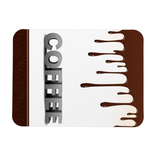 コーヒーチョコレートが美味しいおいしい言葉グラフを乾燥 マグネット (横)