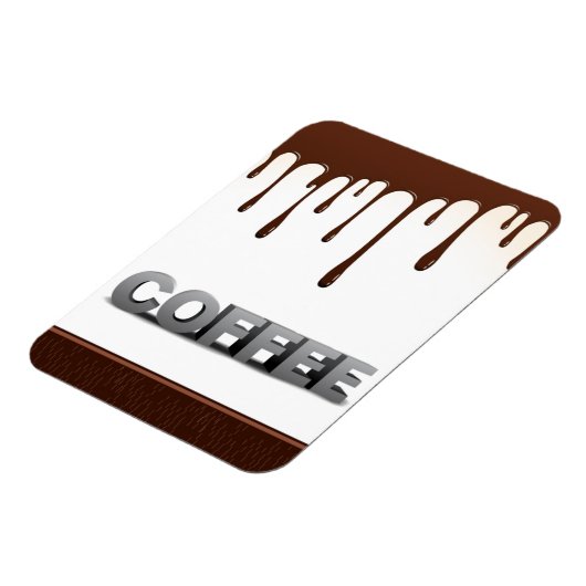 コーヒーチョコレートが美味しいおいしい言葉グラフを乾燥 マグネット (左側)