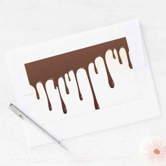 コーヒーチョコレートが美味しいおいしい言葉グラフを乾燥 長方形シール (封筒)