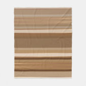 コーヒーチョコレートとキャラメルストライプの フリースブランケット (正面)