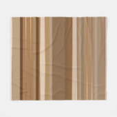 コーヒーチョコレートとキャラメルストライプの フリースブランケット (正面(横))