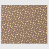 コーヒーチョコレートビスケット模様トープ褐色食品 ラッピングペーパー (フラット)