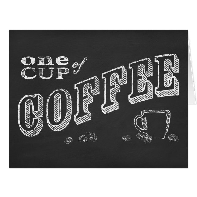 コーヒーチョークアート1杯 (正面横)