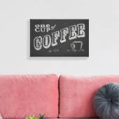 コーヒーチョークアート1杯 キャンバスプリント (インサイチュ (リビング))