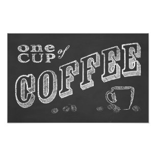 コーヒーチョークアート1杯 フォトプリント           