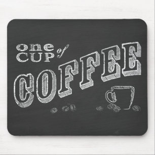 コーヒーチョークアート1杯 マウスパッド