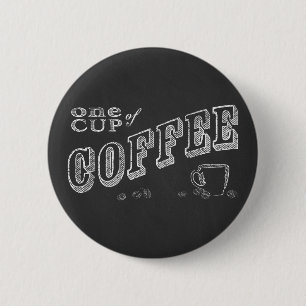 コーヒーチョークアート1杯 缶バッジ