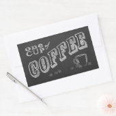 コーヒーチョークアート1杯 長方形シール (封筒)