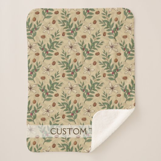コーヒーツリーパターン シェルパブランケット (正面)