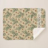 コーヒーツリーパターン シェルパブランケット (正面(横))