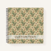 コーヒーツリーパターン ノートブック (正面)