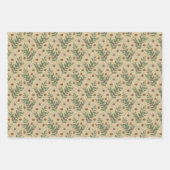 コーヒーツリーパターン ラッピングペーパーシート (正面)