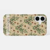 コーヒーツリーパターン iPhone 16ケース (裏面横)