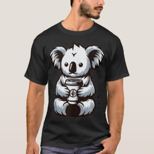 コーヒーティーインクルードコアラオーストラリア動物愛好家 Tシャツ