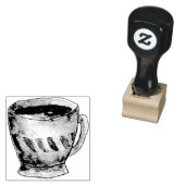 コーヒーティーカップロイヤリティカード ラバースタンプ (押印)