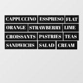 コーヒーティーサラダ窓ビニル透明 |食品 ウィンドウサイン (シート)