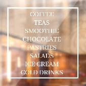 コーヒーティーサラダ窓ビニル透明 |食品 ウィンドウサイン (シート2)