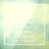 コーヒーティーサラダ窓ビニル透明 |食品 ウィンドウサイン (シート3)