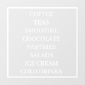 コーヒーティーサラダ窓ビニル透明 |食品 ウィンドウサイン (シート)