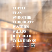 コーヒーティーサラダ窓ビニル透明 |食品 ウィンドウサイン (シート2)