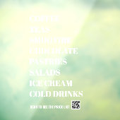 コーヒーティーサラダ窓ビニル透明 |食品 ウィンドウサイン (シート3)