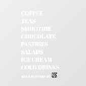 コーヒーティーサラダ窓ビニル透明 |食品 ウィンドウサイン (シート)