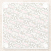 コーヒーティーパターン、コースター ガラスコースター (裏面)