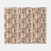 コーヒーティーパターン、フリースブランケット フリースブランケット (正面(横))