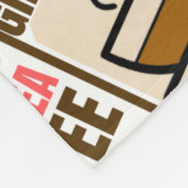 コーヒーティーパターン、フリースブランケット フリースブランケット (角)