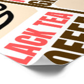 コーヒーティーパターン ポスター (角)