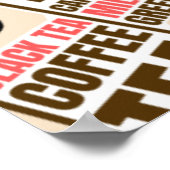 コーヒーティーパターン ポスター (角)