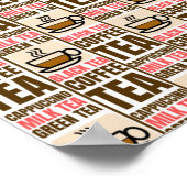 コーヒーティーパターン ポスター (角)