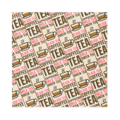 コーヒーティーパターン、メタルウォールアート メタルプリント (正面)