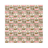 コーヒーティーパターン、メタルウォールアート メタルプリント (正面)