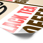 コーヒーティーパターン、写真の拡大 フォトプリント            (角)