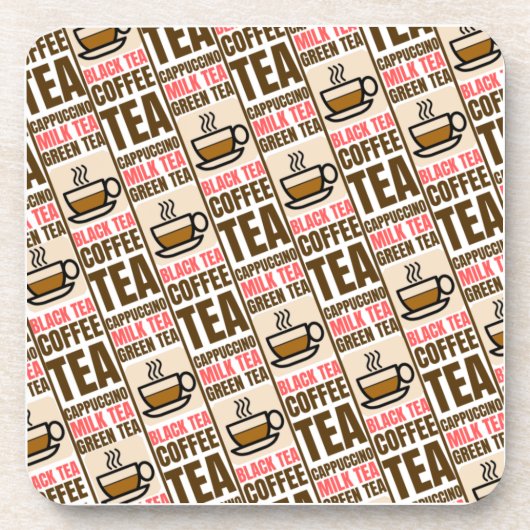 コーヒーティーパターン、懸命プラスチックコースター コースター (正面)