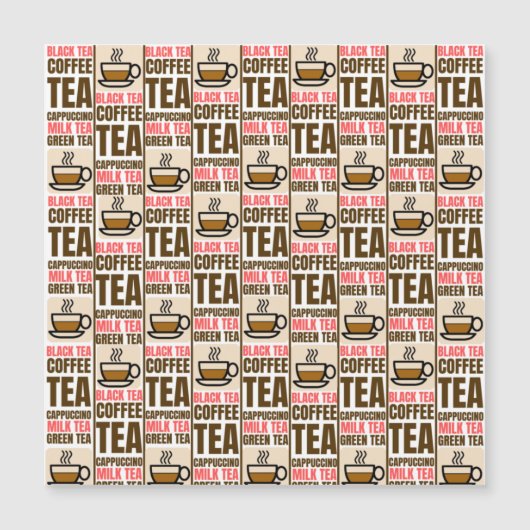 コーヒーティーパターン、磁気カード (正面)