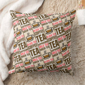 コーヒーティーパターン、装飾用クッション クッション (ブランケット)