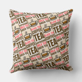 コーヒーティーパターン、装飾用クッション クッション (裏面)