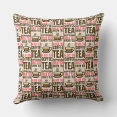 コーヒーティーパターン、装飾用クッション クッション (裏面)