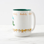 コーヒーティーマグカップ、きのこカエル ツートーンマグカップ (正面右)